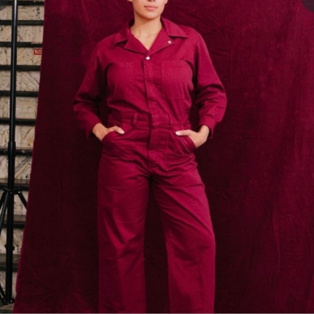 Big Bud Press Cranberry Red Everyday Jumpsuit Size S